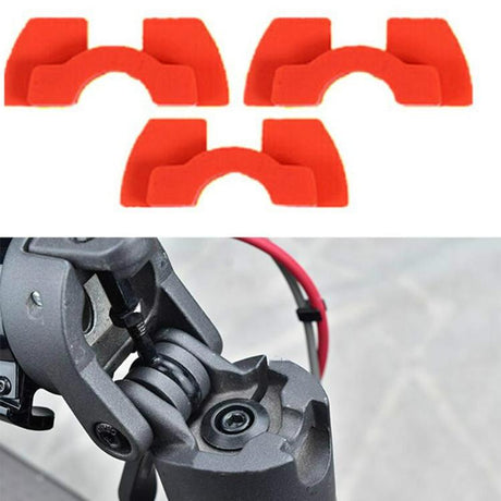 3-piece Shockproof Rubber Dampers for Xiaomi M365 Scooter - Black