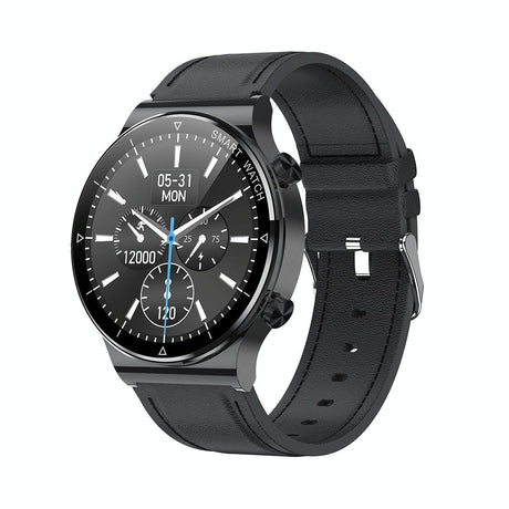 1.32 Inch Heart Rate Sleep Monitoring Smart Watch - Black Silicone