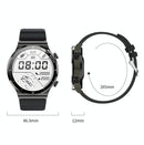 1.32 Inch Heart Rate Sleep Monitoring Smart Watch - Black Silicone