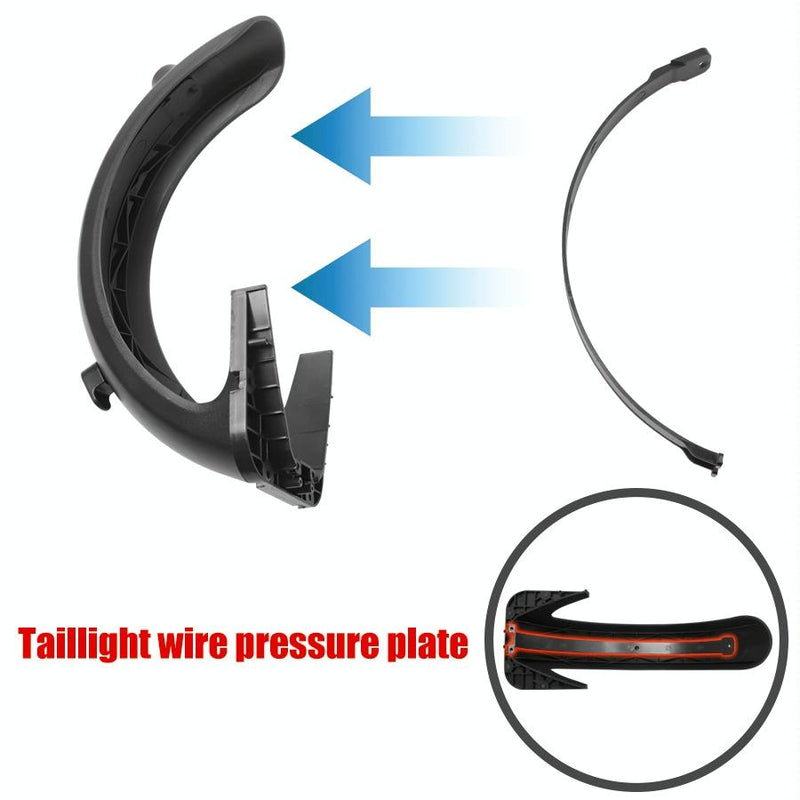Black Fender Tail Light Cover for Ninebot Max G30 Electric Scooter