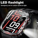 2.01 Inch Screen Silicone Strap 10M Waterproof Smart Watch Support Flashlight / Bluetooth Call / Hrv Black