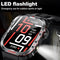 2.01 Inch Screen Silicone Strap 10M Waterproof Smart Watch Support Flashlight / Bluetooth Call / Hrv Black