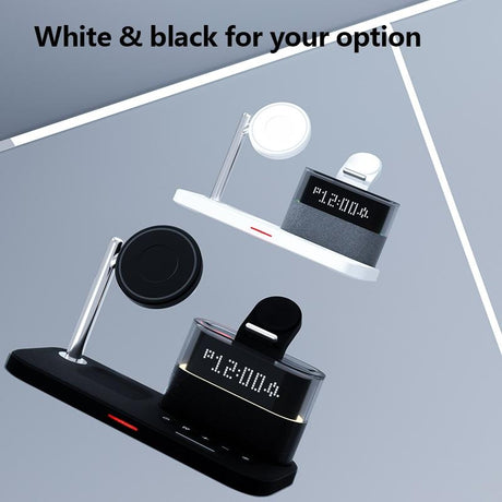 15W Wireless Charger Clock Lamp Multifunctional - Black