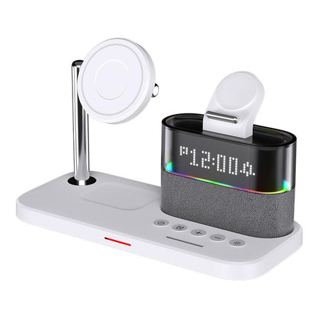 15W Wireless Charger Clock Lamp Multifunctional - Black