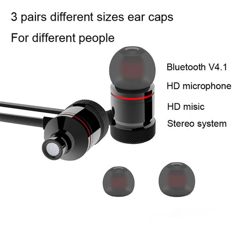 Wireless Bluetooth Sport Earbuds with Mic - Moreblue S07 - Black