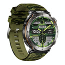 Waterproof Smart Watch With Flashlight Banknote Detector And Compass - Camo - Blue
