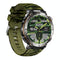 Waterproof Smart Watch With Flashlight Banknote Detector And Compass - Camo - Blue