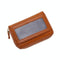 Multi Position Zipper Organ Card Holder Versatile Business Accessory - Red