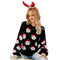 Autumn And Winter Christmas Ladies Sweater Sheath Knit Top - Pink - S