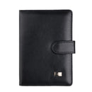 Passport & Card Holder With Buckle Clip Pu Protection - Red