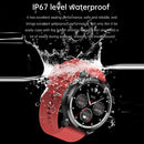 1.39 Inch Ip67 Waterproof Leather Band Smart Watch Supports Bluetooth Call / Blood Oxygen / Body Temperature Monitoring - Black