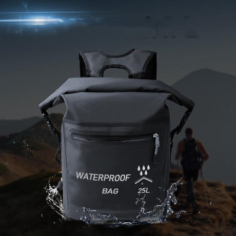 25L Waterproof Beach Bag For Swimming And Upstream Activities Black