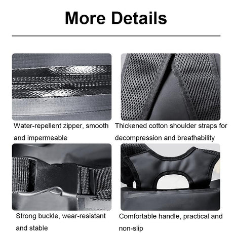 25L Waterproof Beach Bag For Swimming And Upstream Activities Black