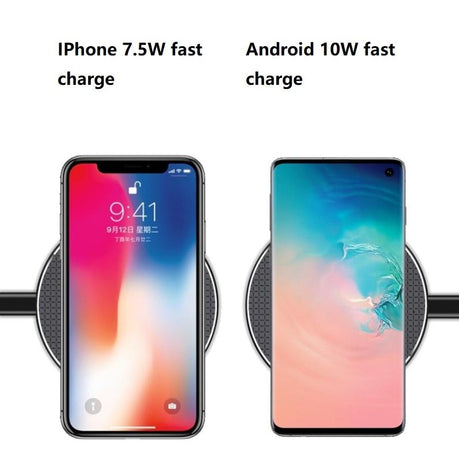 2 Pack Universal 10W Aluminum Wireless Charger With 1M Cable