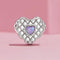 925 Sterling Silver Platinum Plated Heart Shaped Beads Bracelet