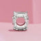 925 Sterling Silver Platinum Plated Heart Shaped Beads Bracelet