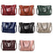 Stylish All-Match Leather Handbag - Wax Finish - Wine Red