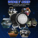 14W 9 - 30V Floodlight Mixed Luminous 4 Inch Round Work Light With Wire Set