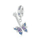 925 Sterling Silver Platinum Plated Butterfly Bass Pendant