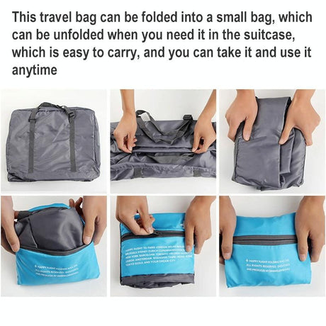 Foldable Nylon Travel Bag For Women And Men - Large Capacity - Green