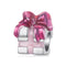 925 Sterling Silver Platinum Plated Bow Diy Beads In