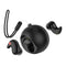 Coconut Ball Bluetooth Earphones with Charging Case - Black