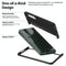 For Samsung Galaxy Z Fold4 5G Litchi Texture Microfiber Case - Green