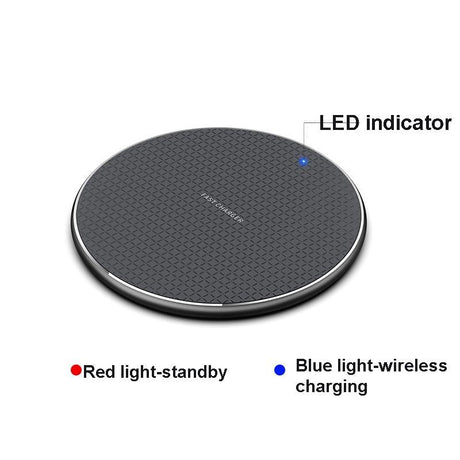 15W Plaid Desktop Wireless Charger - Black