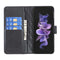 For Samsung Galaxy Z Fold4 5G Diamond Lattice Flip Wallet Case - Black