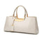 Patent Leather Shoulder Bag For Women - Glue Closure - White