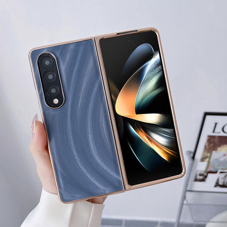 For Samsung Galaxy Z Fold4 5G Nano Electroplating Case - Ice Crystal Blue