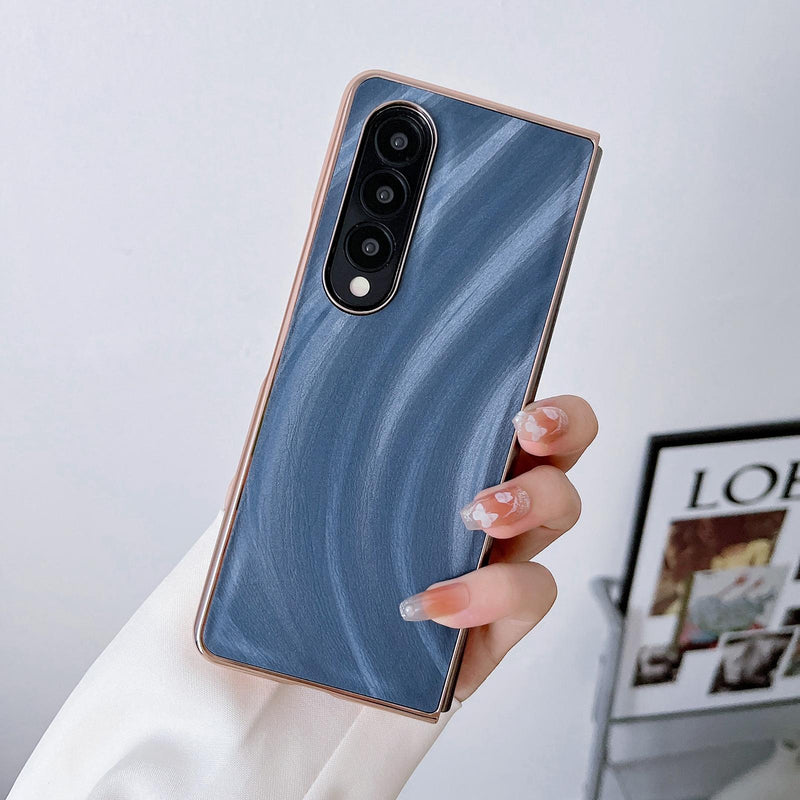 For Samsung Galaxy Z Fold4 5G Nano Electroplating Case - Ice Crystal Blue