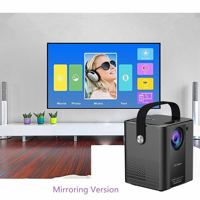 C500 Portable Mini Led Home Hd Projector - White Same Screen Version