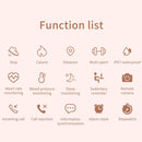 1.22 Inch Waterproof Smart Watch With Sleep & Heart Rate Monitor - Gold