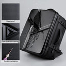 Waterproof Expandable Hard Shell Backpack with Usb Charging - Large Capacity Black - 161 Light Grey