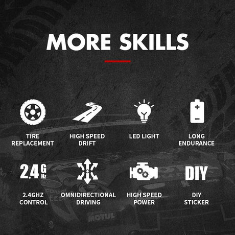 1 16 4wd Drift Rc Toy Car - 2.4g - Compact Design - Orange