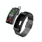 1.14 Inch Steel Band Earphone Detachable Smart Watch Support Bluetooth Call - Black