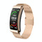 1.14 Inch Steel Band Earphone Detachable Smart Watch Support Bluetooth Call - Black