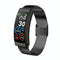 1.14 Inch Steel Band Earphone Detachable Smart Watch Support Bluetooth Call - Black