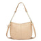 Adjustable Leather Crossbody Bag Large Capacity - Blue