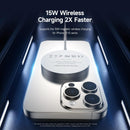 15W Magnetic Suction Wireless Charger White