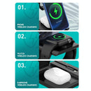 6 In 1 Fast Wireless Charger Stand Black