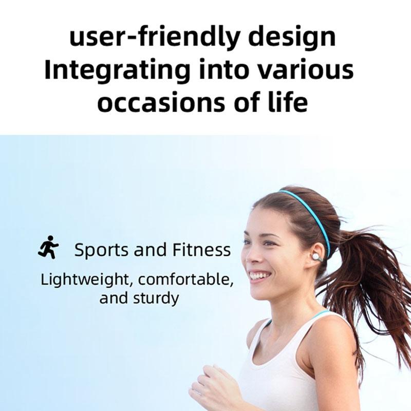 Wireless Single Ear Clip-on Bluetooth Earphone - M-s8 - Black