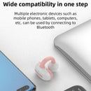 Wireless Single Ear Clip-on Bluetooth Earphone - M-s8 - Black