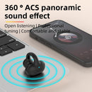 Wireless Single Ear Clip-on Bluetooth Earphone - M-s8 - Black