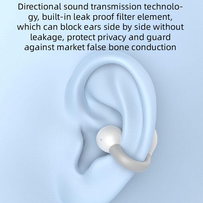 Wireless Single Ear Clip-on Bluetooth Earphone - M-s8 - Black