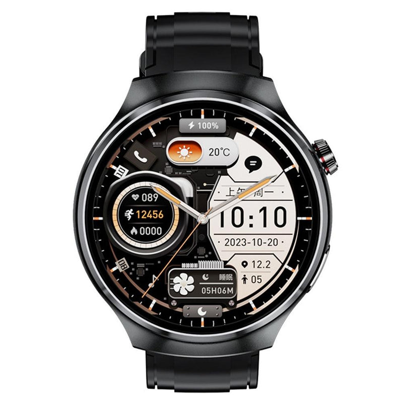 1.46 Inch Colour Screen Smart Watch Support Bluetooth Call / Heart Rate Monitoring - Black
