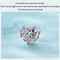 925 Sterling Silver Platinum Plated Zircon Heart Flower Vine Diy Beads