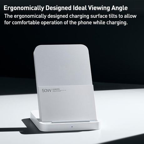 50W Vertical Air Cooled Wireless Charger White