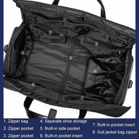 20 Inch Waterproof Foldable Travel Handbag - Black